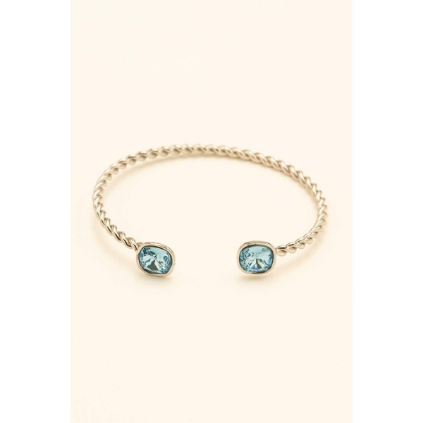Manoel bracelet silver plated BLUE