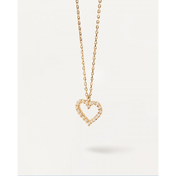 PD PAOLA sterling silver necklace WHITE HEART