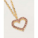 PD PAOLA sterling silver necklace LAVENDER HEART