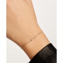 PD PAOLA sterling silver bracelet WHITE SOLITARY