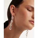 PD PAOLA sterling silver earrings ENDLESS SIGNATURE CHAIN EARRINGS
