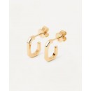 PD PAOLA gold plated sterling silver earrings ENDLESS SIGNATURE CHAIN EARRINGS 