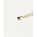 PD PAOLA sterling silver necklace BLACK SOLITARY