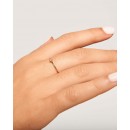 PD PAOLA sterling silver ring WHITE SOLITARY