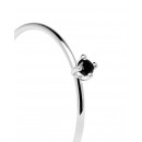 PD PAOLA sterling silver ring BLACK SOLITARY
